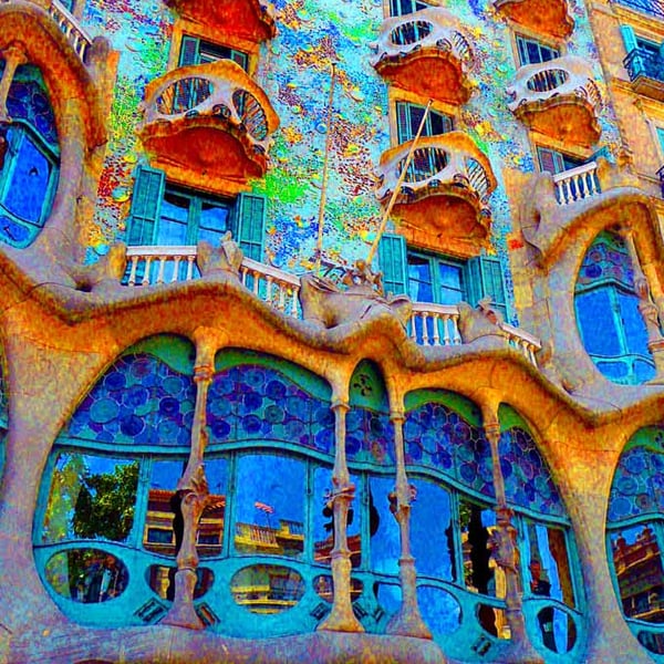 Casa Batllo Barcelona Spain 12"x18" Print