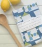 'Over a Coffee' Pattern Tea Towel - Image 3