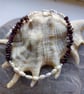 Gemstone Bracelet, Garnet and Freshwater Pearl, Silver Clasp. January BIrthstone - Image 6