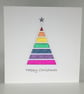 Rainbow glitter tree Christmas card - Image 1