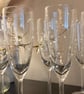 Personalised Pearl Champagne Flutes - Bride & Bridesmaid Glasses Hen Party Gift