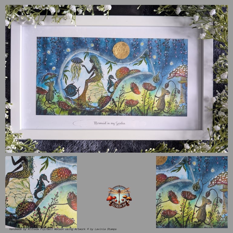Mermaid in My Garden… (Frame) OOAK