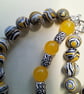 Handmade Lace Malachite and Yellow Jade bracelet  - Image 7