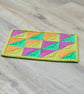 Light Green, Yellow and Purple traditional patchwork mug rug - Image 6