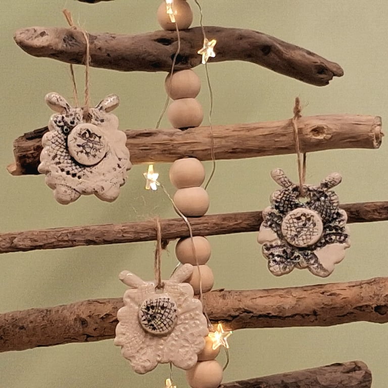 Ceramic sheep hanging decoration 
