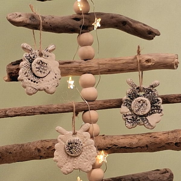 Ceramic sheep hanging decoration 