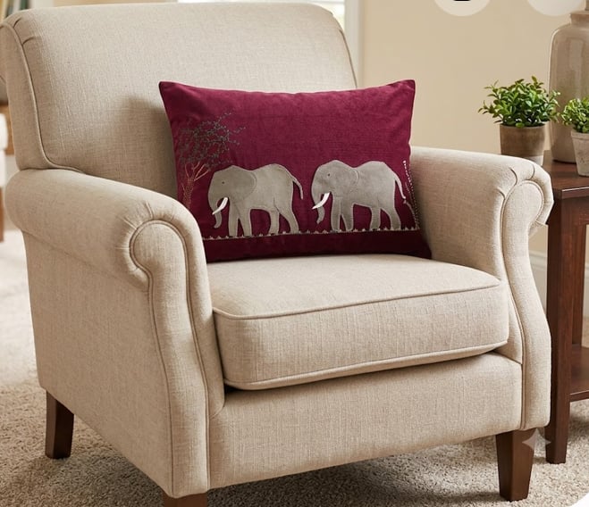 Elephant cushion handmade 