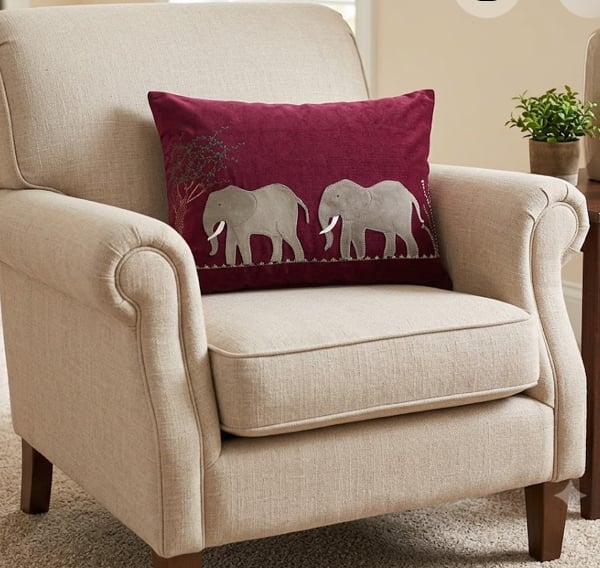 Elephant cushion handmade 