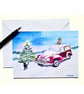  Moggy Christmas Card,  Moggy Minor Car and Cats From Original Watercolour - Image 1