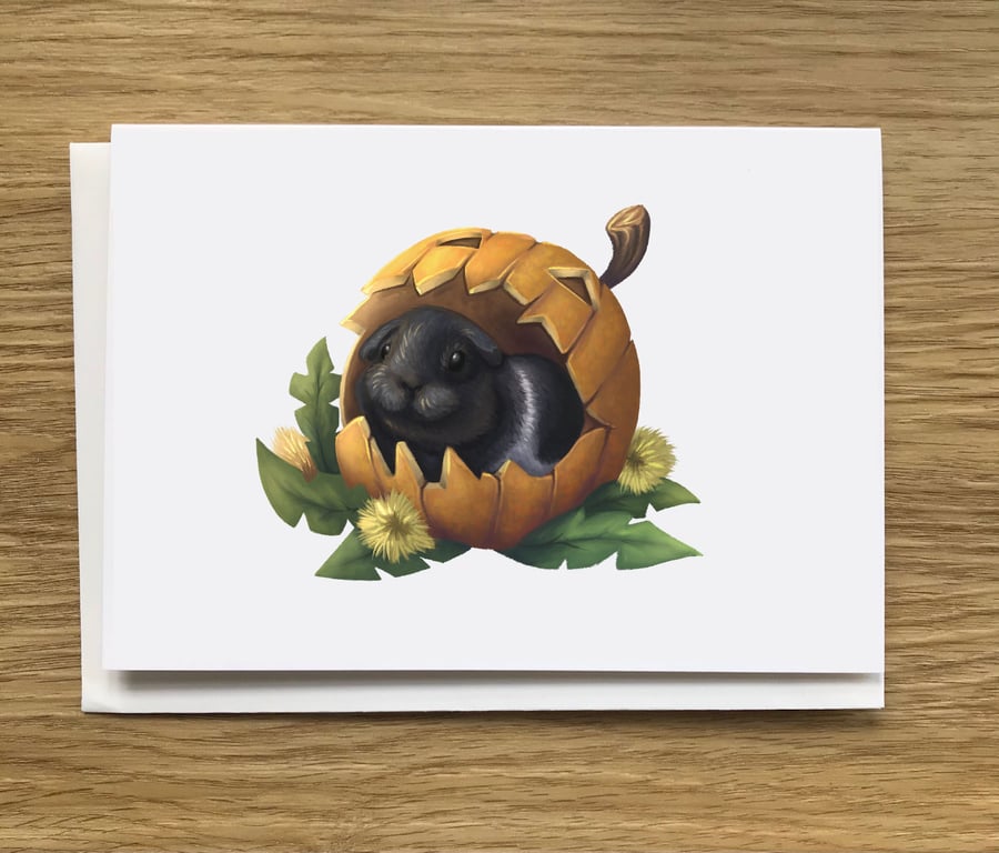 Halloween Guinea Pig Blank Greeting Card