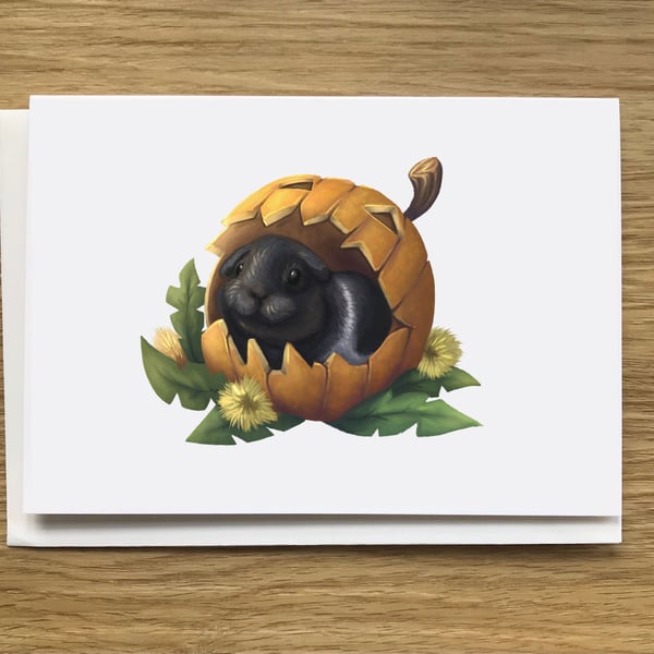 Halloween Guinea Pig Blank Greeting Card