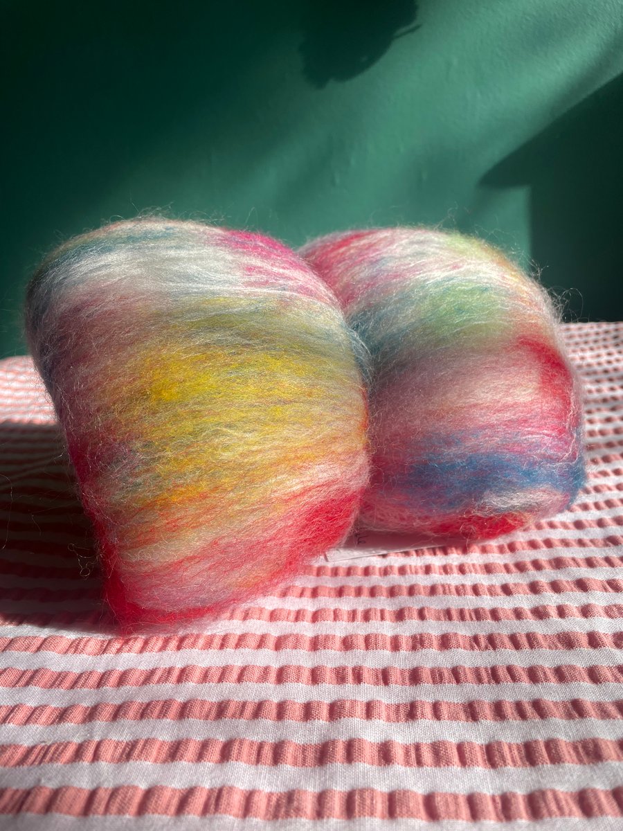 Shetland & Corriedale Art Batt for Spinning or Felting