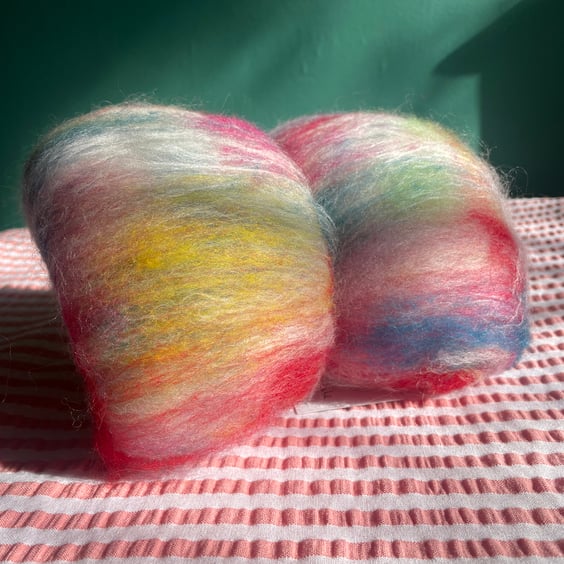 Shetland & Corriedale Art Batt for Spinning or Felting