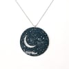 Night sky pendant - large circle