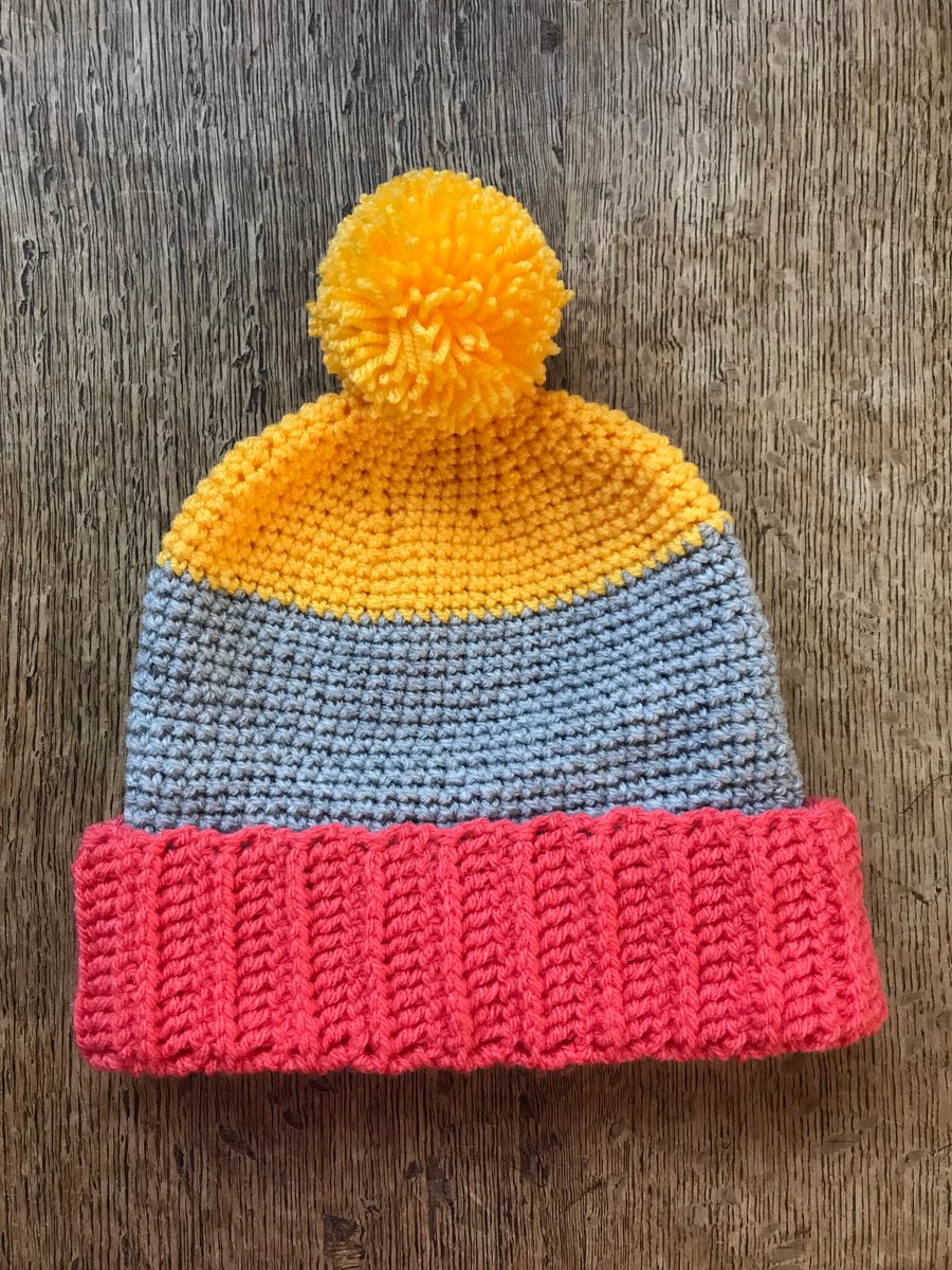 Colour Block Hat (age 2-4 approx)