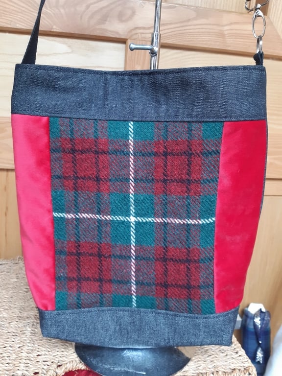 Denim and Tweed bag