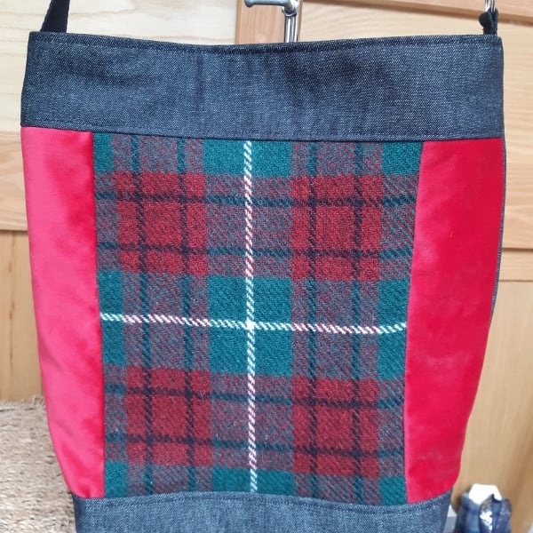 Denim and Tweed bag