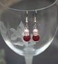 Lava bead and crystal earrings - Image 1