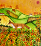 Autumn Fields, blank greetings card - Image 6