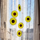 Sunflower suncatcher hanging mobile