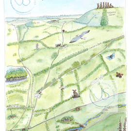 Watership Down Trail, Whitchurch Hampshire - Fine Art Print 44cm x 34cm 