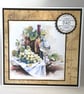 White wine Dad birthday card