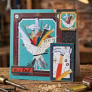 "No.1 Dad" Tool-Themed Father's Day or Birthday card. DIY Craftsman Card.