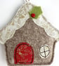 Set of 4 Felt Christmas Decorations, Hanging Decorations - Image 7