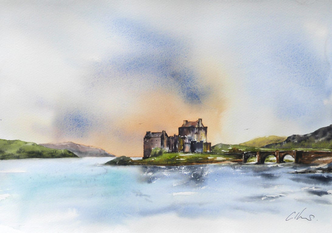 Eilean Donan Castle, Original Watercolour Painting.
