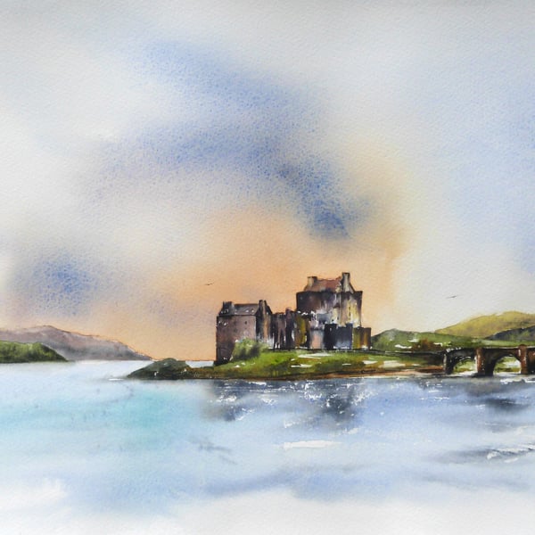 Eilean Donan Castle, Original Watercolour Painting.