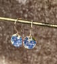 Forget me not  enamelled earrings - Image 2