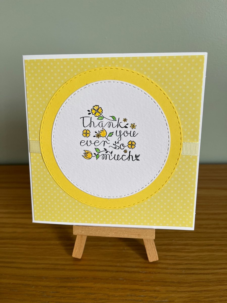 Image of Hand Made Thank you card 