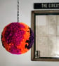 Hanging Pompom Decoration, Large Fluffy Pompom Bauble, Fibre Art. - Image 6