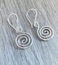 Silver Spiral Earrings - Image 3