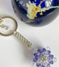 Handbag Charm, Purple Crystal Star, with a Chainmaille Chain and Keyring - Image 8