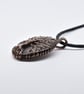 Silver Sheen Obsidian Wire Wrapped Copper Tree of Life Yggdrasil Pendant - Image 7
