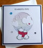 To A Wonderful Couple Christmas Card - Polar Bears with Northern Lights Sky