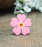 Pink Forget Me Not Pin, Handmade Remembrance Brooch, Sympathy Gift, Keepsake