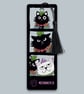 Punk Cat Bookmark with Tassel, Meowmento Photo Booth Design, Funny Bookmark - Image 2