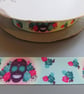 Gothic Sugar Skull Grosgrain Ribbon 2.5cm x 1 Metre