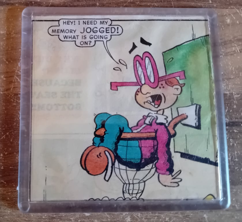 Upcycled Beano Comic Art Coaster – Perfectly Imperfect