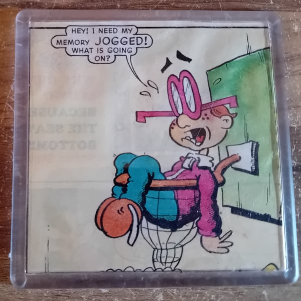 Upcycled Beano Comic Art Coaster – Perfectly Imperfect