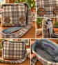 Harris Tweed Shoulder bag with Ceramic handmade buttons