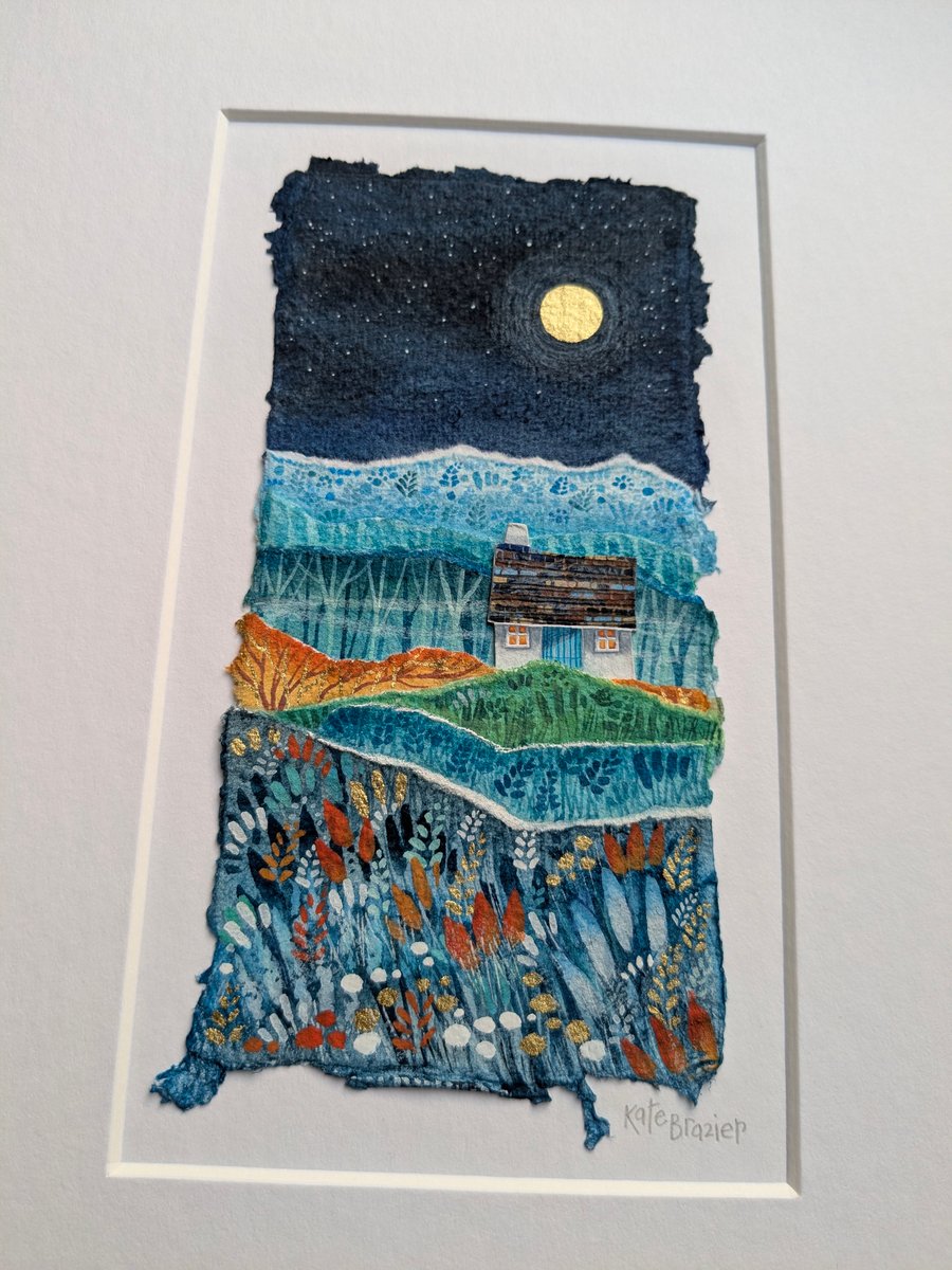 Jewel Cottage- Original collage. A4 Mounted only