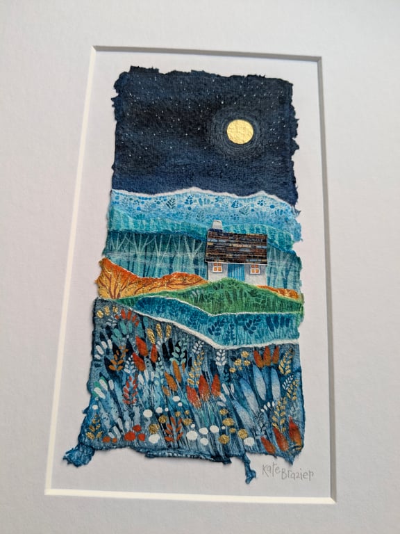 Jewel Cottage- Original collage. A4 Mounted only