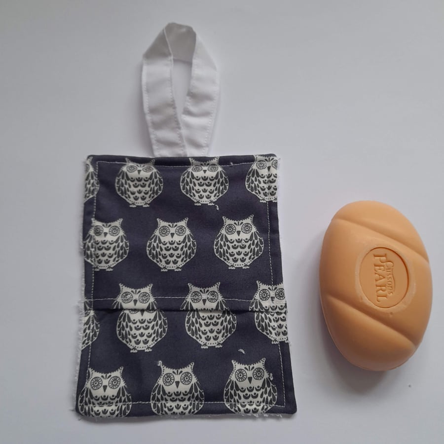 Owl Design Fabric Soap holder, Soap Saver