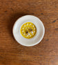 Summer Seconds! Ceramic ring dish with sunshine yellow mandala - Image 3