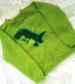 Knitted Jumper with a T Rex Motif for Babies and Children to 7, Birthday Gift - Image 5