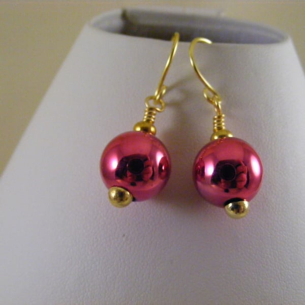 Fuchsia Bauble Earrings