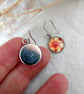Poppy Dangle Earrings with Sterling Silver Ear Wire, Red Flowers Jewellery, Art  - Image 5